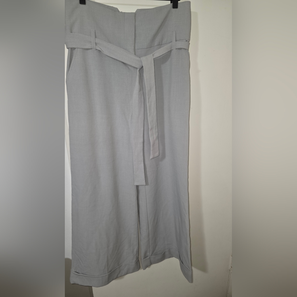 ZINC Gray Wide-Leg Pants with Belt SIZE 9